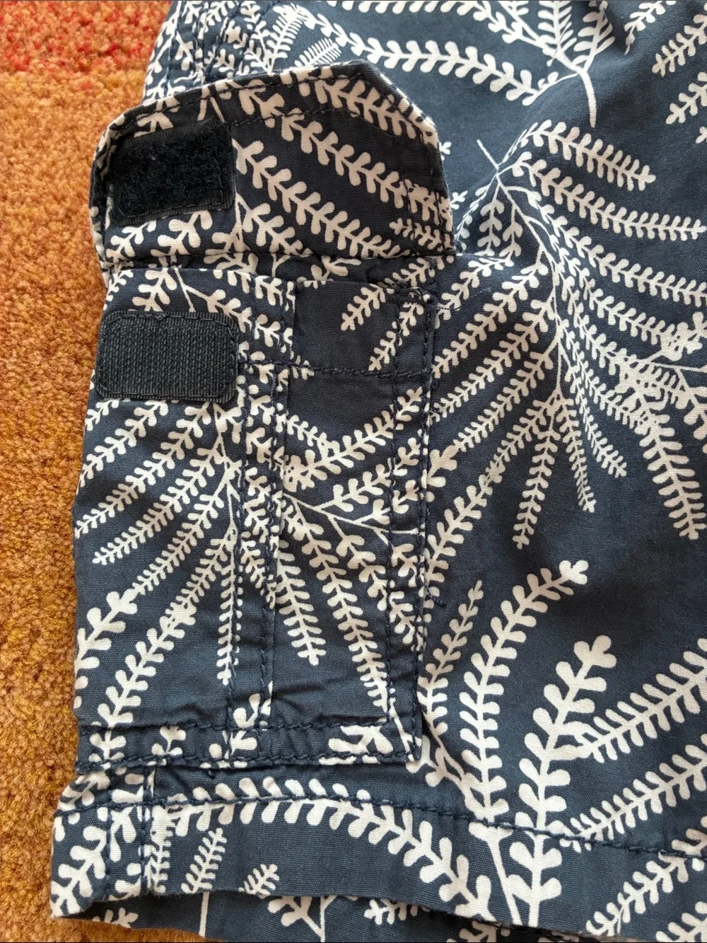 Set of 2 Gymboree Navy Palm Stripe swim shorts & summer shorts, size 4T